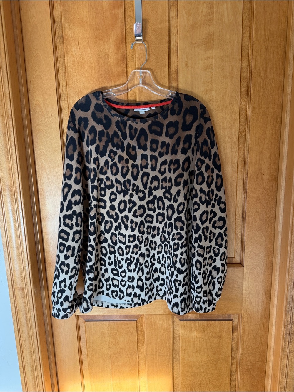 Chico's Leopard Print Crewneck Sweater - Brown/Black